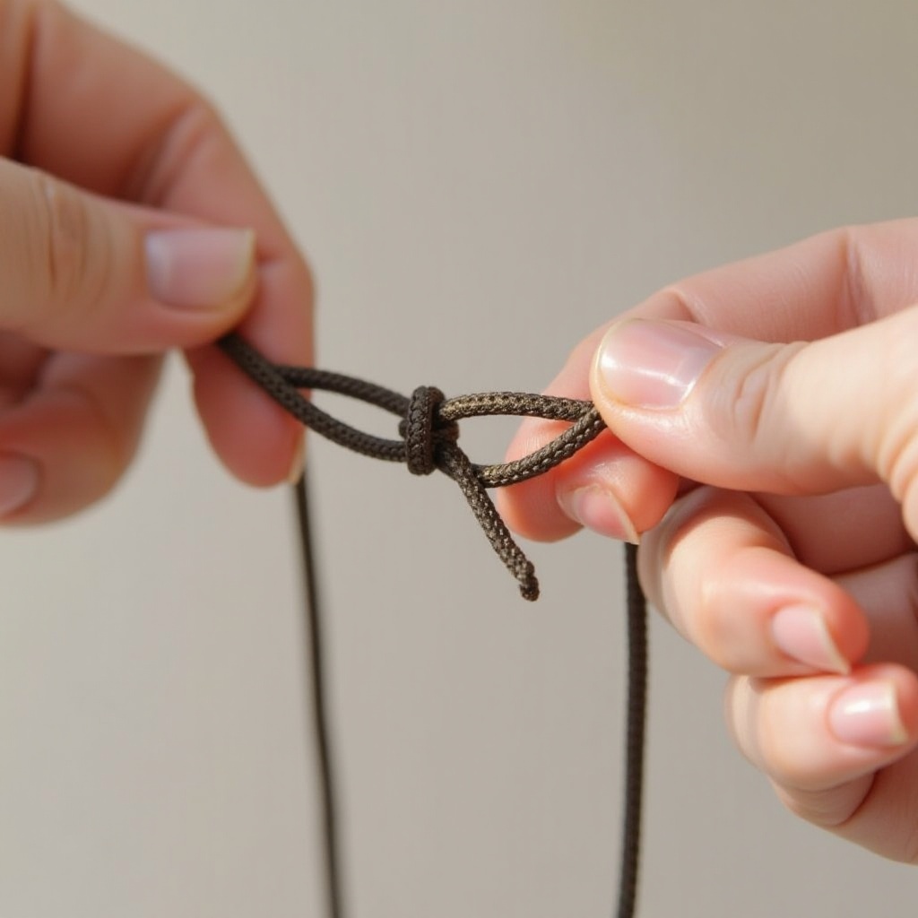 Wie man einen Schiebeknoten für eine Halskette macht